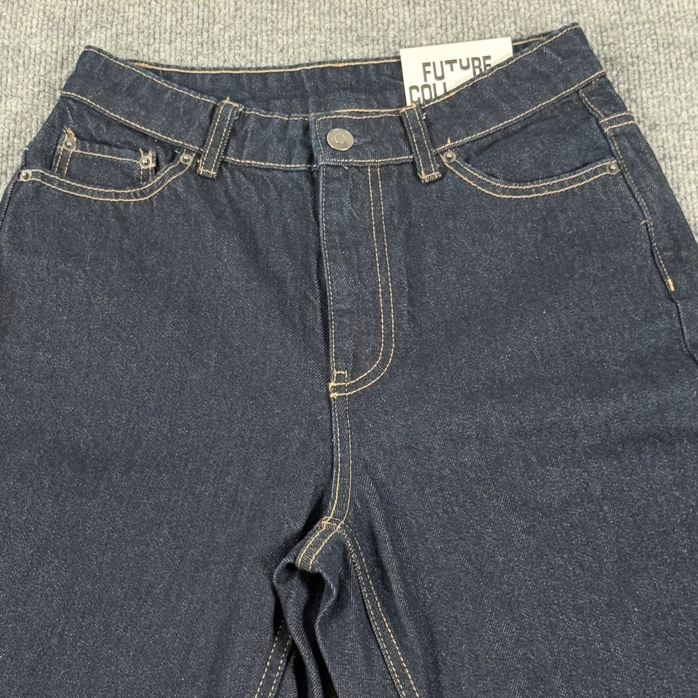 Future Collective Jeans Womens 2 Dark Wash Flare High Rise Denim Reese Blutstein